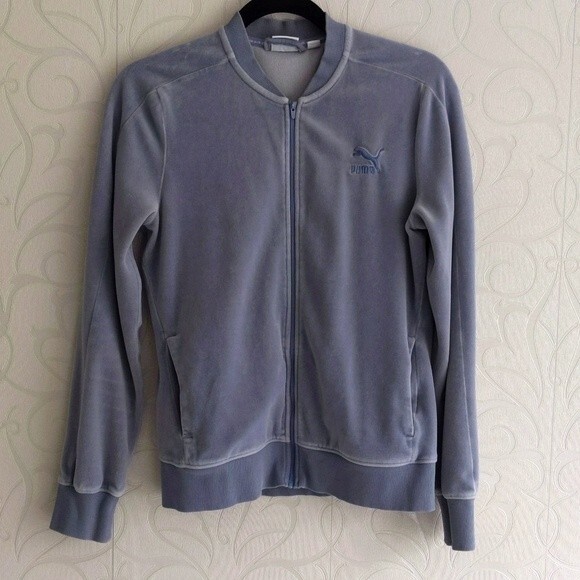 PUMA Ladies Velour Jacket Size M - Picture 1 of 4